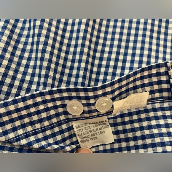 Orvis Women’s Navy/White Gingham Button Down, Wrinkle Free, Cotton/Poly; Size 6 - Picture 7 of 10